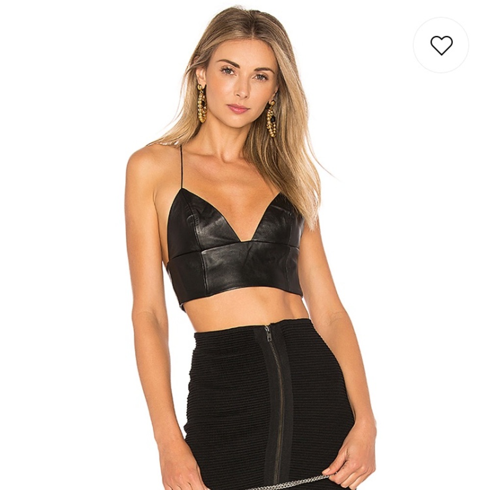 CAMI NYC leather bralette